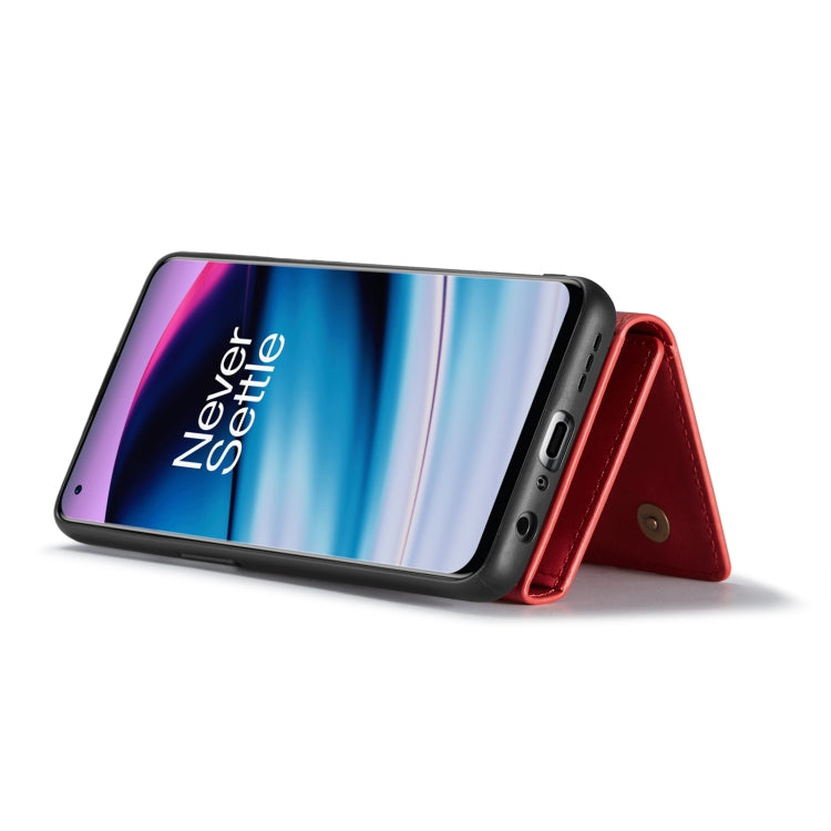 For OnePlus Nord N20 5G DG.MING M1 Series 3-Fold Multi Card Wallet + Magnetic Phone Case(Red) - OnePlus Cases by DG.MING | Online Shopping South Africa | PMC TechLife | Buy Now Pay Later Mobicred