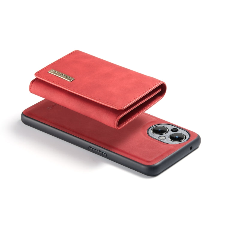 For OnePlus Nord N20 5G DG.MING M1 Series 3-Fold Multi Card Wallet + Magnetic Phone Case(Red) - OnePlus Cases by DG.MING | Online Shopping South Africa | PMC TechLife | Buy Now Pay Later Mobicred