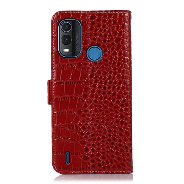 For Nokia G11 Plus Crocodile Top Layer Cowhide Leather Phone Case(Red)