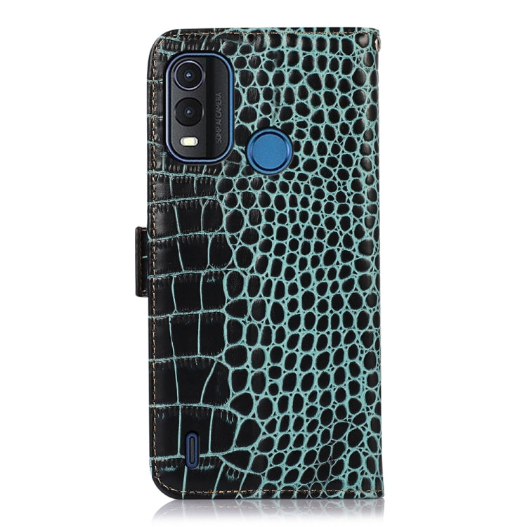 For Nokia G11 Plus Crocodile Top Layer Cowhide Leather Phone Case(Green) - Nokia Cases by PMC TechLife | Online Shopping South Africa | PMC TechLife | Buy Now Pay Later Mobicred