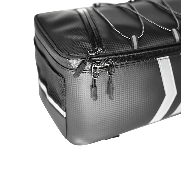 Motorcycle Waterproof PU Leather Rack Rear Carrier Bag, Capacity: 9L with Rain Cover - Bags & Luggages by PMC TechLife | Online Shopping South Africa | PMC TechLife | Buy Now Pay Later Mobicred