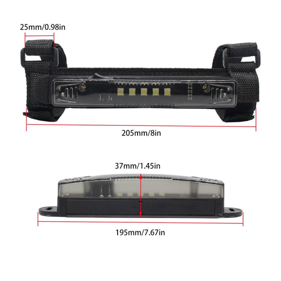 Motorcycle LED Guard Bar Light for UTV ATV Polaris RZR Golf Cart(Transparent)