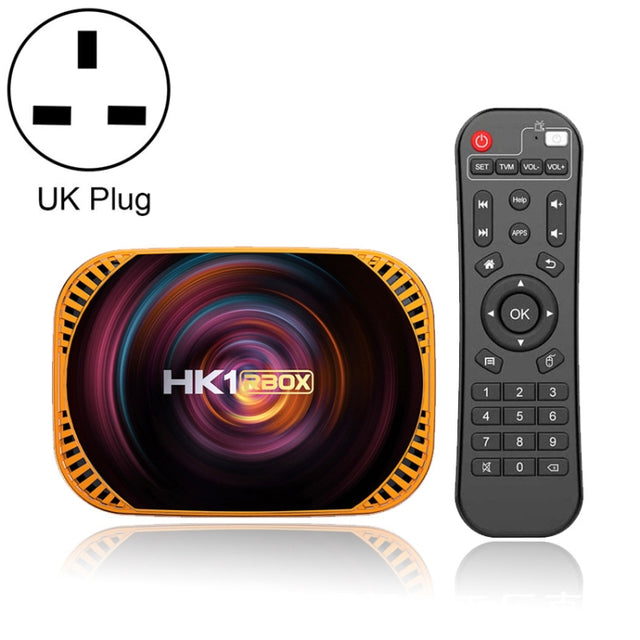 MECOOL HK1RBOX X4 4K TV Box, Android 11 Amlogic S905X4 CPU with RC 4GB+128GB(UK Plug)