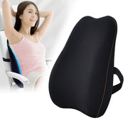 Office Memory Foam Cushion Lumbar Support Cushion(Black)