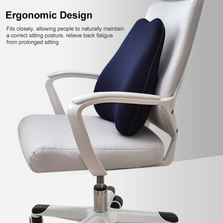 Office Memory Foam Cushion Lumbar Support Cushion(Black) - Cushions & Pillows by PMC TechLife | Online Shopping South Africa | PMC TechLife | Buy Now Pay Later Mobicred
