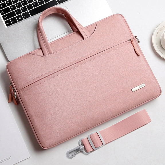 Handbag Laptop Bag Inner Bag with Shoulder Strap, Size:16.1 inch(Pink)