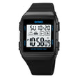 SKMEI 1960 Stainless Steel Buckle Silicone Strap Waterproof Electronic Watch(Blue) - free shipping - PMC TechLife - Order now!