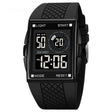 SKMEI 1967 Stainless Steel Buckle PU Strap Waterproof Electronic Watch(Black and Black Machine) - free shipping - PMC TechLife - Order now!