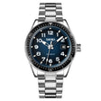 SKMEI 9232 Stainless Steel Buckle Glass Mirror Waterproof Resistant Quartz Watch(Silver Shell Blue Surface) - free shipping - PMC TechLife - Order now!