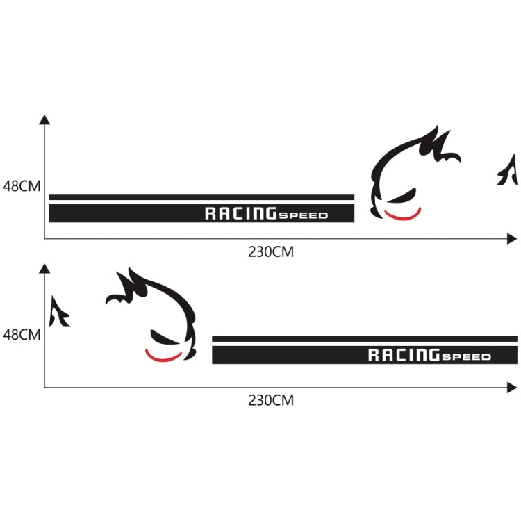 2 PCS/Set D-49 Evil Rabbit Pattern Car Modified Decorative Sticker(Black+Red) - free shipping - PMC TechLife - Order now!