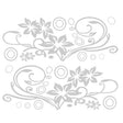 2 PCS/Set D-75 Flower Vine Pattern Car Modified Decorative Sticker(Light Grey) - Decorative Sticker by PMC TechLife | Online Shopping South Africa | PMC TechLife | Buy Now Pay Later Mobicred