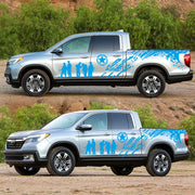 2 PCS/Set D-123 Soldiers Pattern Car Modified Decorative Sticker(Blue)
