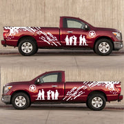2 PCS/Set D-123 Soldiers Pattern Car Modified Decorative Sticker(White)