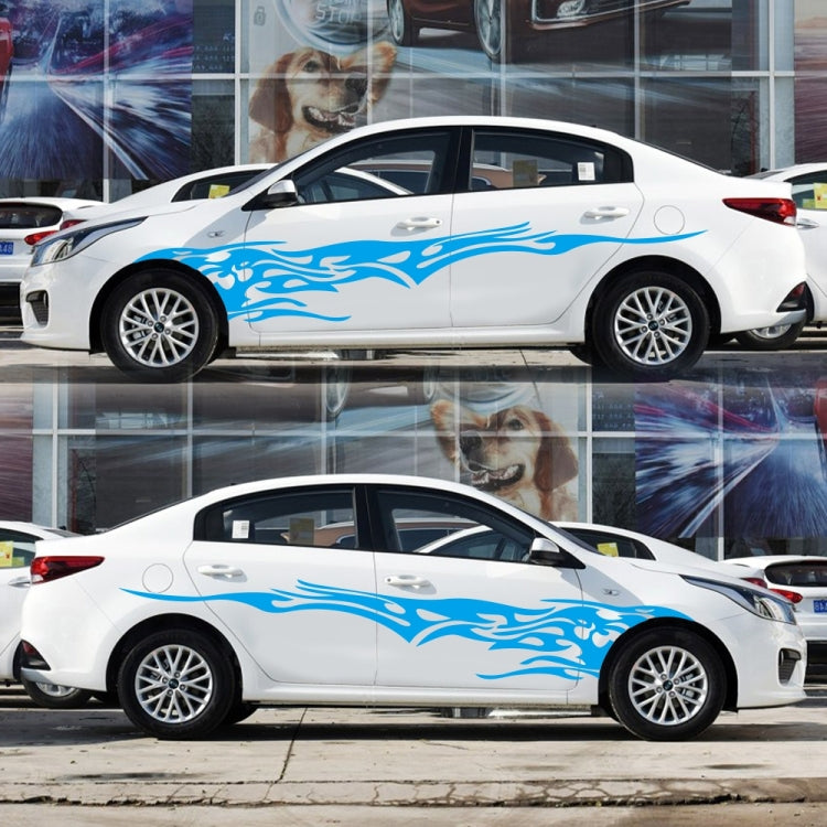 2 PCS/Set D-144 Fire Element Pattern Car Modified Decorative Sticker(Blue) - Decorative Sticker by PMC TechLife | Online Shopping South Africa | PMC TechLife | Buy Now Pay Later Mobicred