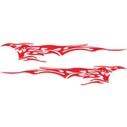 2 PCS/Set D-144 Fire Element Pattern Car Modified Decorative Sticker(Red)