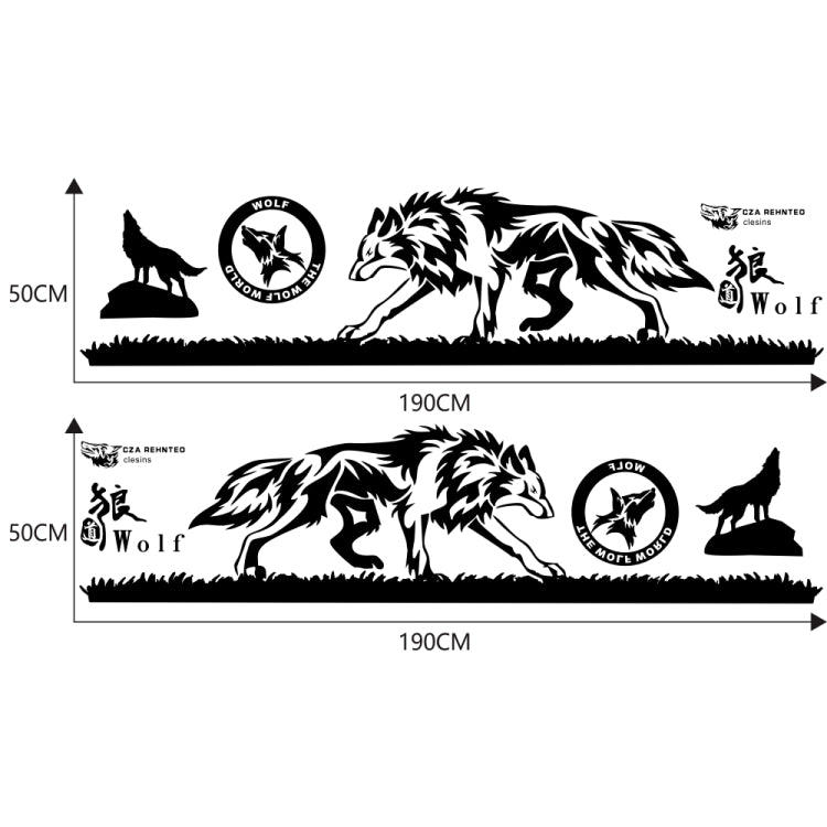 2 PCS/Set D-180 Wolf Totem Pattern Car Modified Decorative Sticker(Black) - Decorative Sticker by PMC TechLife | Online Shopping South Africa | PMC TechLife | Buy Now Pay Later Mobicred