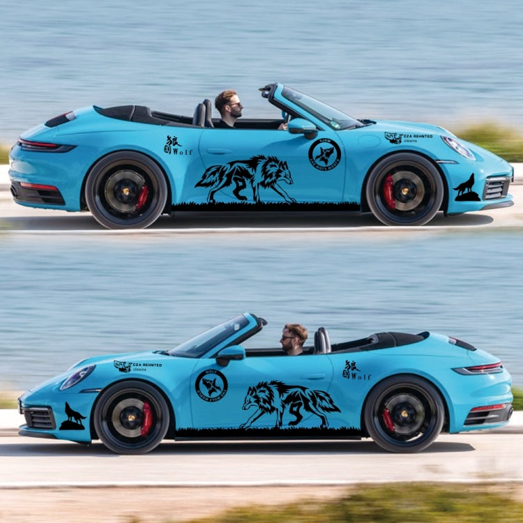 2 PCS/Set D-180 Wolf Totem Pattern Car Modified Decorative Sticker(Black) - Decorative Sticker by PMC TechLife | Online Shopping South Africa | PMC TechLife | Buy Now Pay Later Mobicred