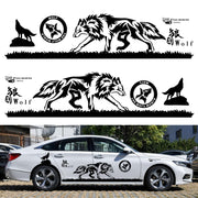 2 PCS/Set D-180 Wolf Totem Pattern Car Modified Decorative Sticker(Black)
