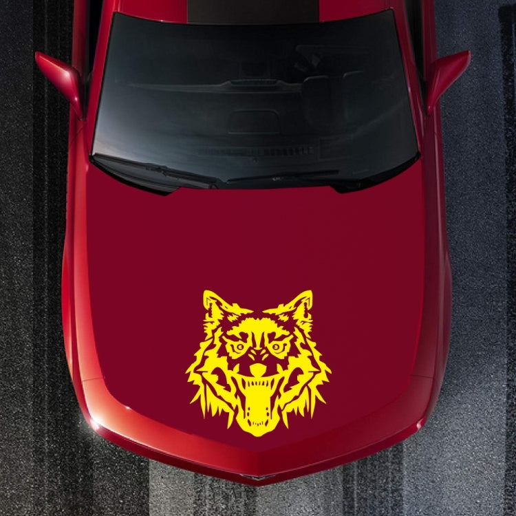 2 PCS/Set D-218 Wolf Totem Pattern Car Modified Decorative Sticker(Yellow) - Decorative Sticker by PMC Jewellery | Online Shopping South Africa | PMC Jewellery | Buy Now Pay Later Mobicred