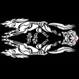 2 PCS/Set D-218 Wolf Totem Pattern Car Modified Decorative Sticker(White) - Decorative Sticker by PMC Jewellery | Online Shopping South Africa | PMC Jewellery | Buy Now Pay Later Mobicred