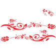 2 PCS/Set D-251 Butterfly Love Flowers Pattern Car Modified Decorative Sticker(Red) - Decorative Sticker by PMC TechLife | Online Shopping South Africa | PMC TechLife | Buy Now Pay Later Mobicred