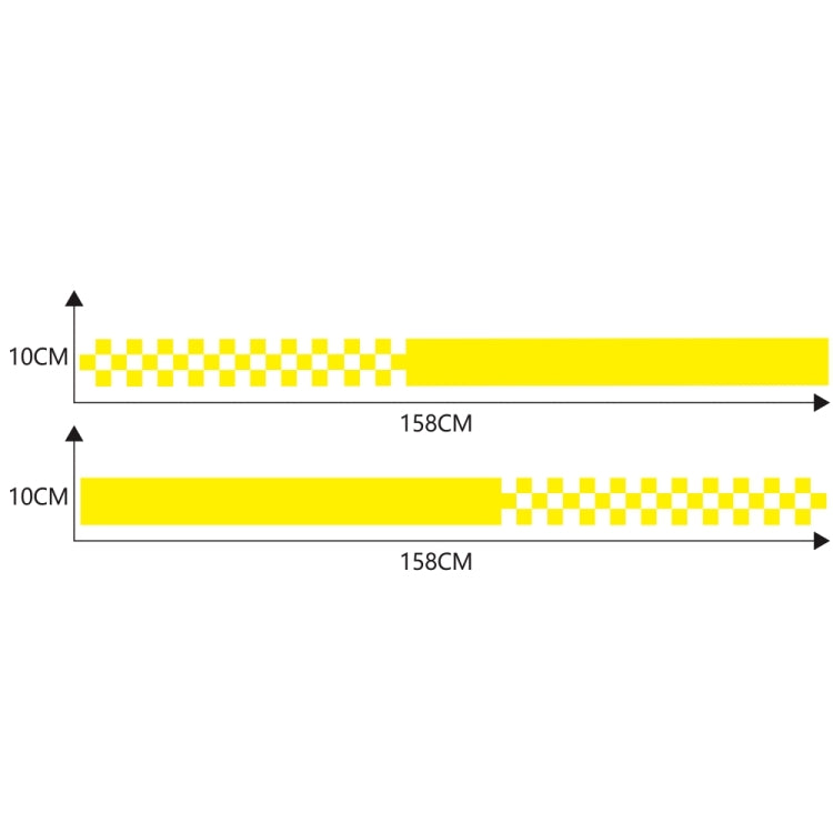 2 PCS/Set D-282 Waistline Pattern Car Modified Decorative Sticker(Yellow) - Decorative Sticker by PMC Jewellery | Online Shopping South Africa | PMC Jewellery | Buy Now Pay Later Mobicred