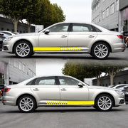 2 PCS/Set D-282 Waistline Pattern Car Modified Decorative Sticker(Yellow)
