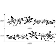 2 PCS/Set D-378 Flower Totem Pattern Car Modified Decorative Sticker(Black)