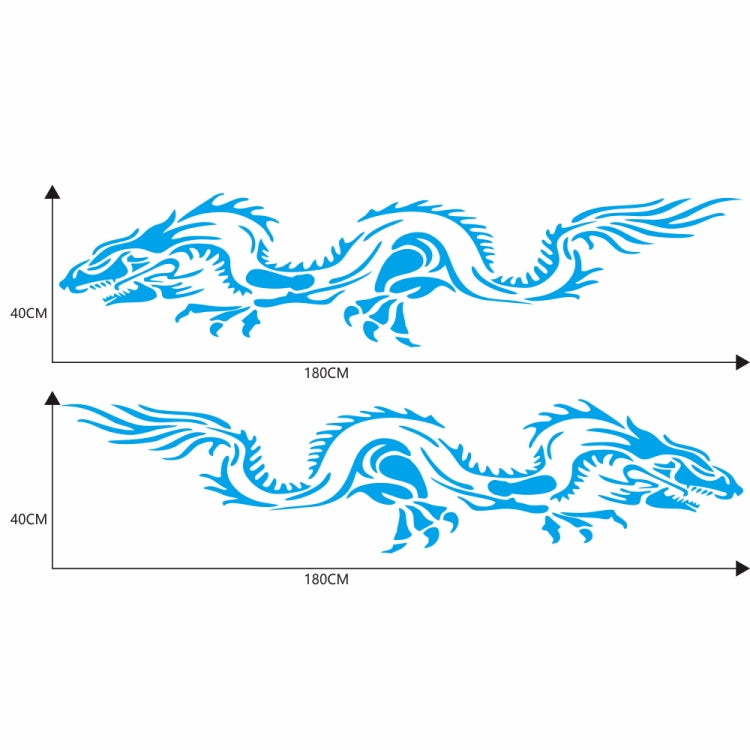 2 PCS/Set D-418 Dragon Totem Tribe Pattern Car Modified Decorative Sticker(Blue) - Decorative Sticker by PMC TechLife | Online Shopping South Africa | PMC TechLife | Buy Now Pay Later Mobicred