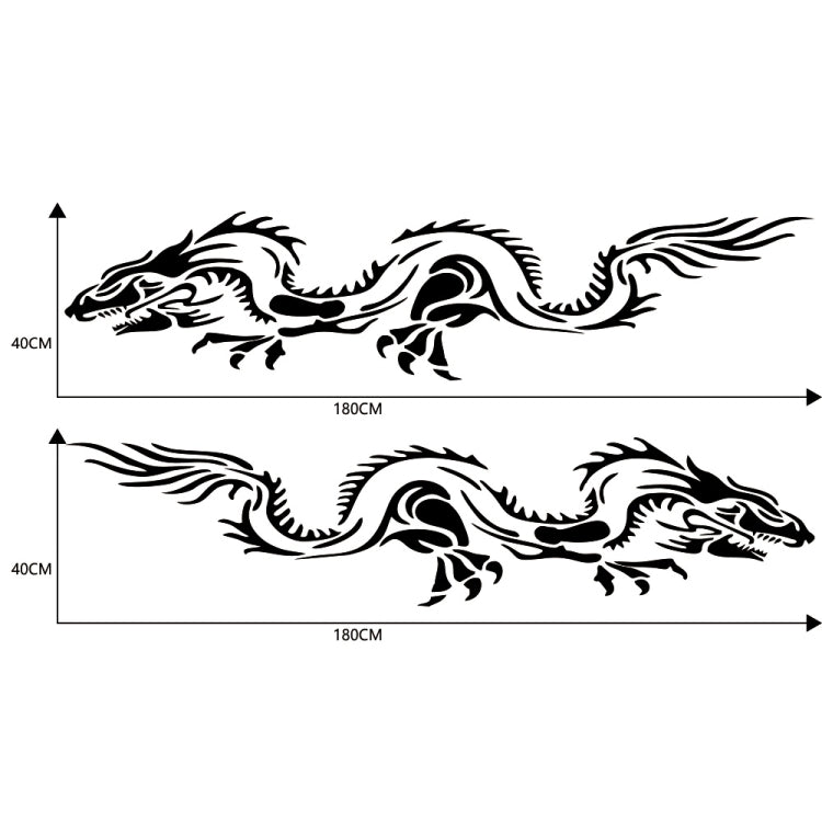 2 PCS/Set D-418 Dragon Totem Tribe Pattern Car Modified Decorative Sticker(Black) - Decorative Sticker by PMC TechLife | Online Shopping South Africa | PMC TechLife | Buy Now Pay Later Mobicred