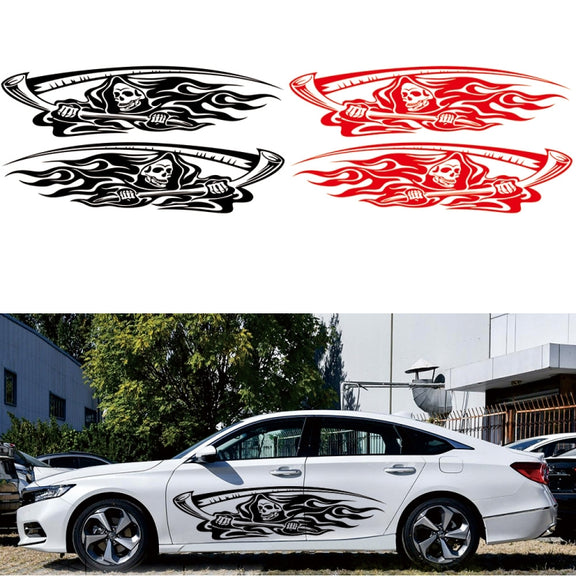 2 PCS/Set D-435 Grim Reaper Pattern Car Modified Decorative Sticker(Blue)