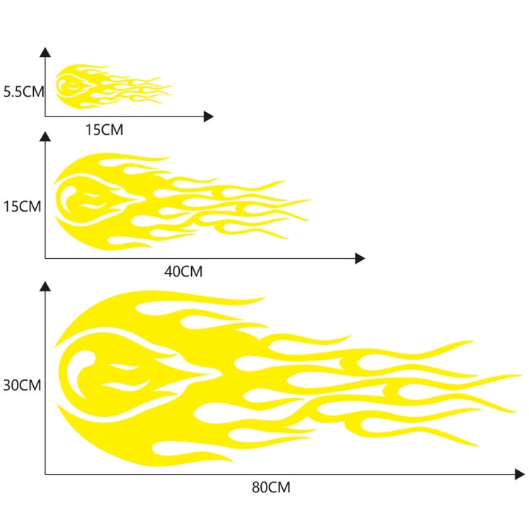 D-451 Car Modified Side Door Front Rear Bumpers Rearview Mirror Decorative Sticker(Yellow) - Decorative Sticker by PMC TechLife | Online Shopping South Africa | PMC TechLife | Buy Now Pay Later Mobicred