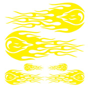 D-451 Car Modified Side Door Front Rear Bumpers Rearview Mirror Decorative Sticker(Yellow)