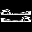 2 PCS/Set D-467 Waves Pattern Car Modified Decorative Sticker(White) - Decorative Sticker by PMC TechLife | Online Shopping South Africa | PMC TechLife | Buy Now Pay Later Mobicred