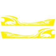 2 PCS/Set D-467 Waves Pattern Car Modified Decorative Sticker(Yellow)