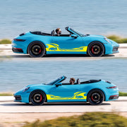 2 PCS/Set D-467 Waves Pattern Car Modified Decorative Sticker(Yellow)