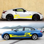 2 PCS/Set D-467 Waves Pattern Car Modified Decorative Sticker(Yellow)