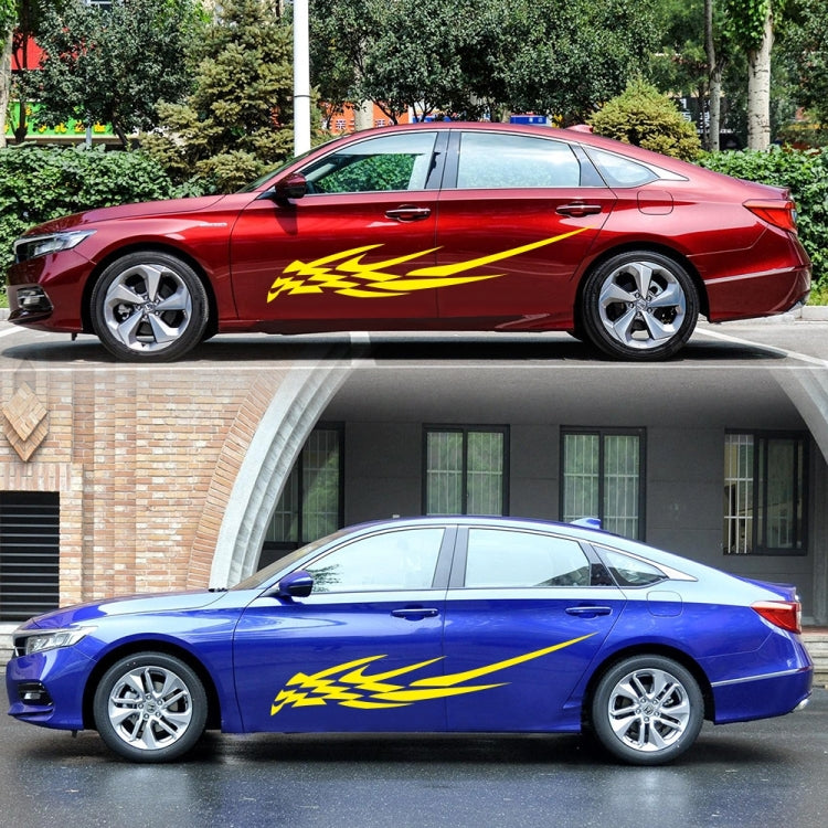 2 PCS/Set D-468 Checkered Totem Pattern Car Modified Decorative Sticker(Yellow) - Decorative Sticker by PMC Jewellery | Online Shopping South Africa | PMC Jewellery | Buy Now Pay Later Mobicred