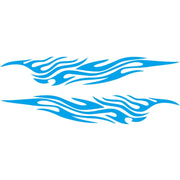 2 PCS/Set D-476 Fire Element Pattern Car Modified Decorative Sticker(Blue)