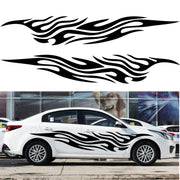 2 PCS/Set D-476 Fire Element Pattern Car Modified Decorative Sticker(Black)