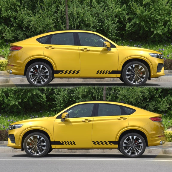 2 PCS/Set D-487 Stripe Pattern Car Modified Decorative Sticker(Black)