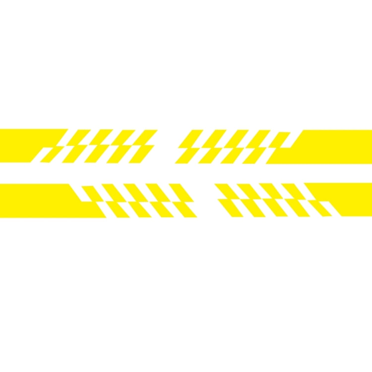 2 PCS/Set D-487 Stripe Pattern Car Modified Decorative Sticker(Yellow) - Decorative Sticker by PMC Jewellery | Online Shopping South Africa | PMC Jewellery | Buy Now Pay Later Mobicred