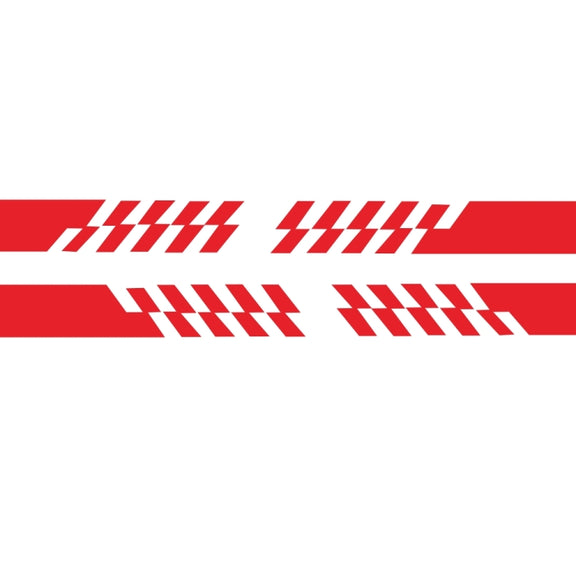 2 PCS/Set D-487 Stripe Pattern Car Modified Decorative Sticker(Red)