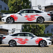 2 PCS/Set D-489 Fire-breathing Dragon Pattern Car Modified Decorative Sticker(Red)