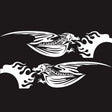 2 PCS/Set D-489 Fire-breathing Dragon Pattern Car Modified Decorative Sticker(White) - Decorative Sticker by PMC TechLife | Online Shopping South Africa | PMC TechLife | Buy Now Pay Later Mobicred