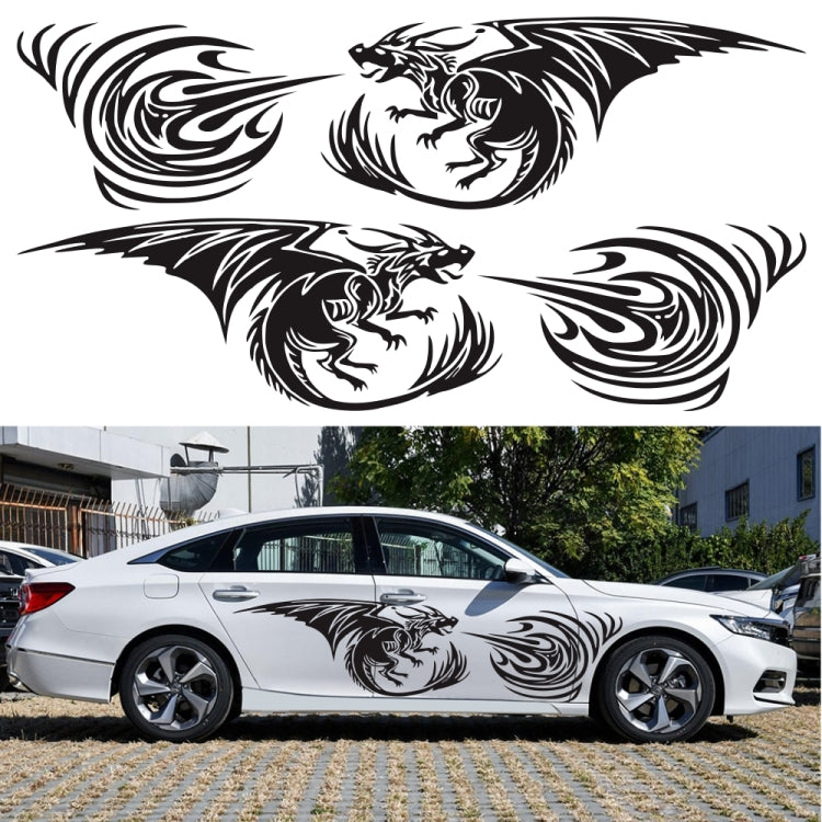 2 PCS/Set D-498 Pterosaur Spitfire Pattern Car Modified Decorative Sticker(Red) - Decorative Sticker by PMC TechLife | Online Shopping South Africa | PMC TechLife | Buy Now Pay Later Mobicred