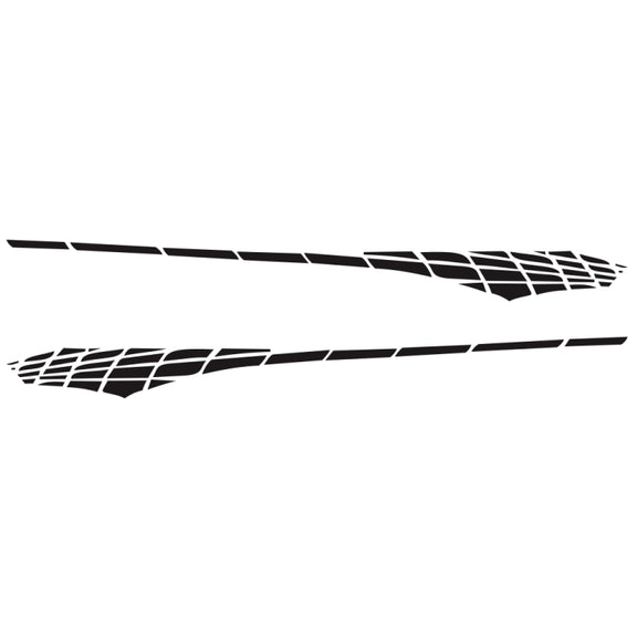 2 PCS/Set D-501 Plaid Pattern Car Modified Decorative Sticker(Black)