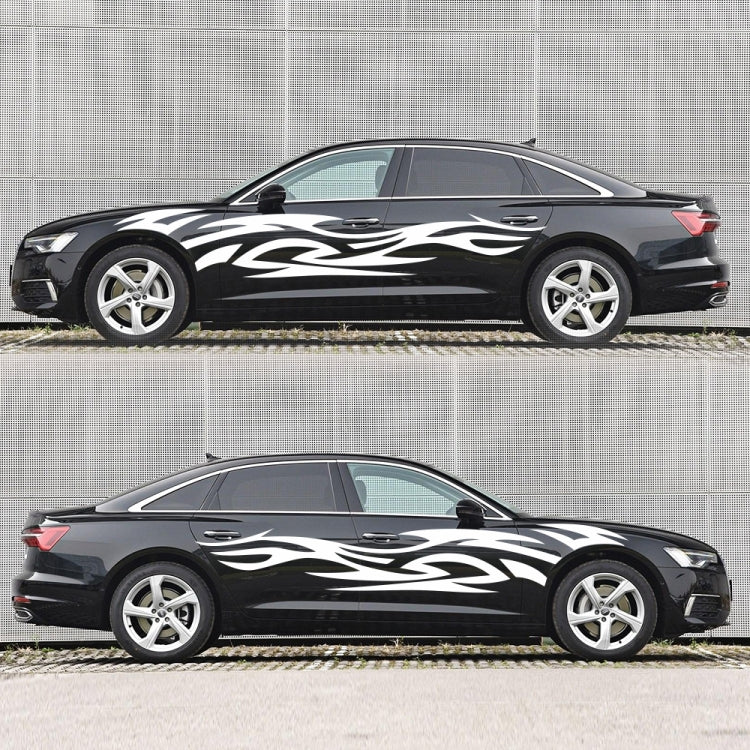 2 PCS/Set D-521 Fire Totem Pattern Car Modified Decorative Sticker(White) - Decorative Sticker by PMC TechLife | Online Shopping South Africa | PMC TechLife | Buy Now Pay Later Mobicred