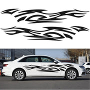 2 PCS/Set D-521 Fire Totem Pattern Car Modified Decorative Sticker(Yellow)