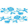 2 PCS/Set D-545 Rose Pattern Car Modified Decorative Sticker(Blue) - free shipping - PMC TechLife - Order now!